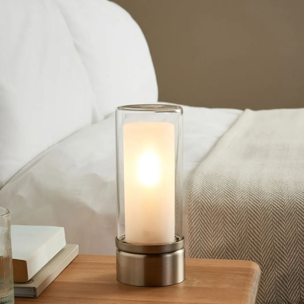 Chepstow Silver & Glass Touch Table Lamp