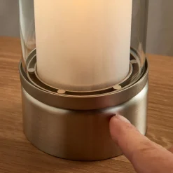 Chepstow Silver & Glass Touch Table Lamp