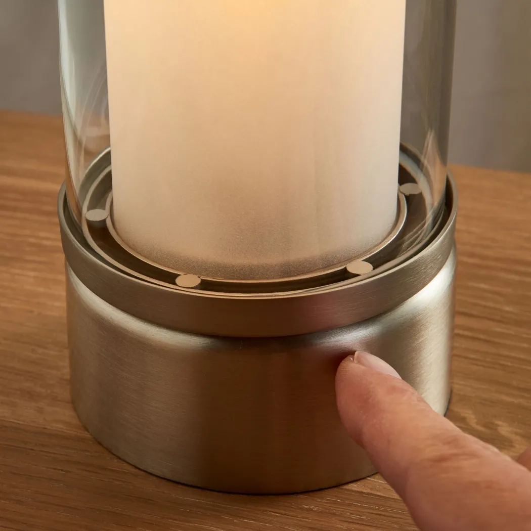 Chepstow Silver & Glass Touch Table Lamp