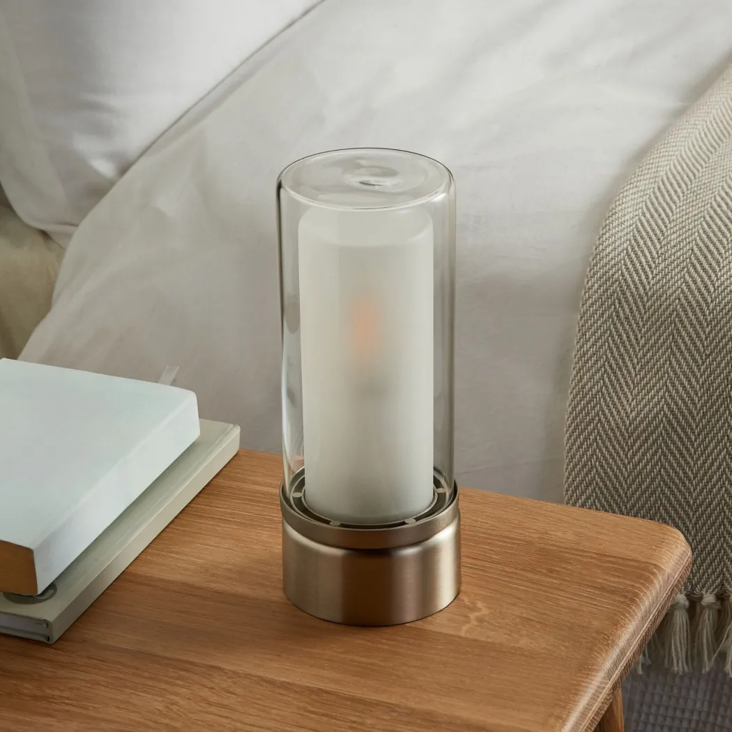 Chepstow Silver & Glass Touch Table Lamp