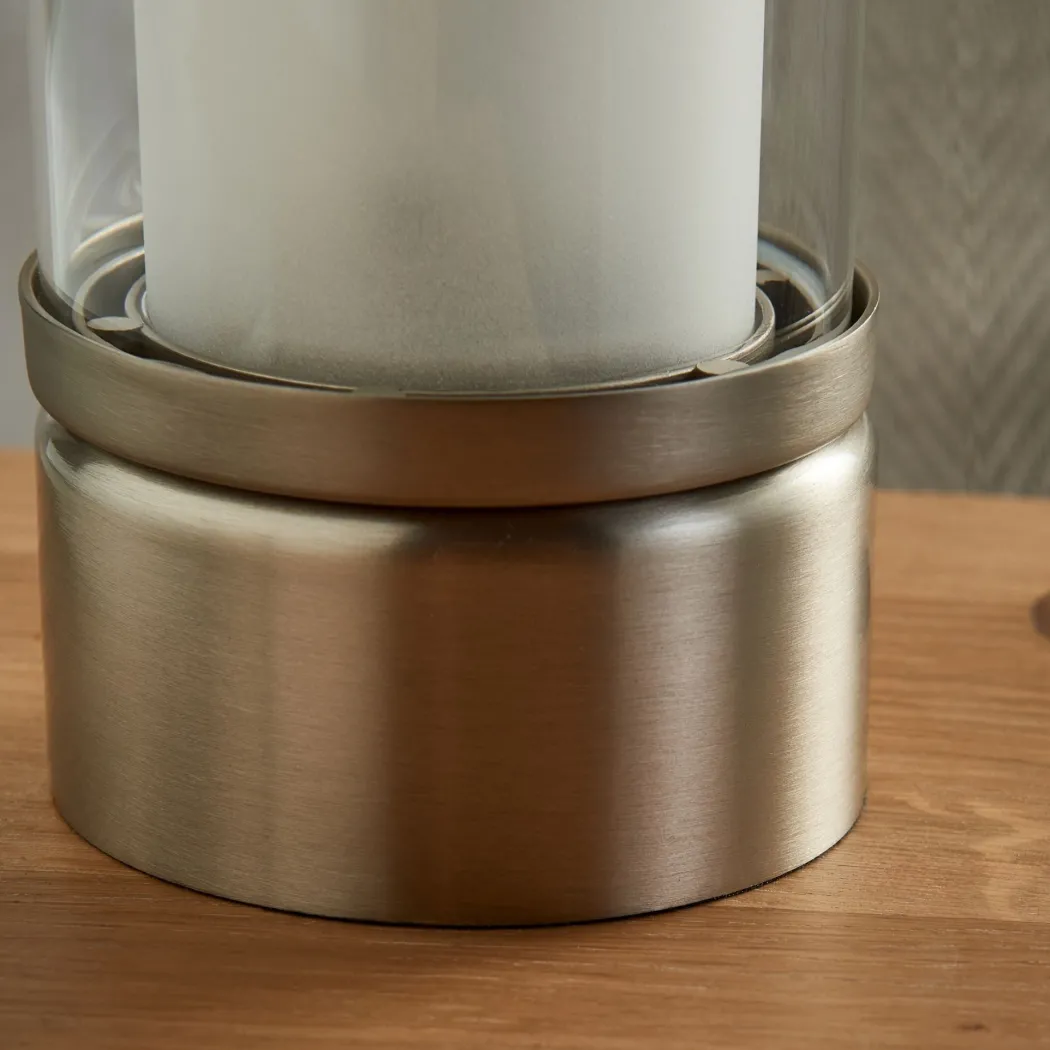 Chepstow Silver & Glass Touch Table Lamp