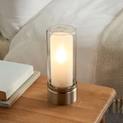 Chepstow Silver & Glass Touch Table Lamp