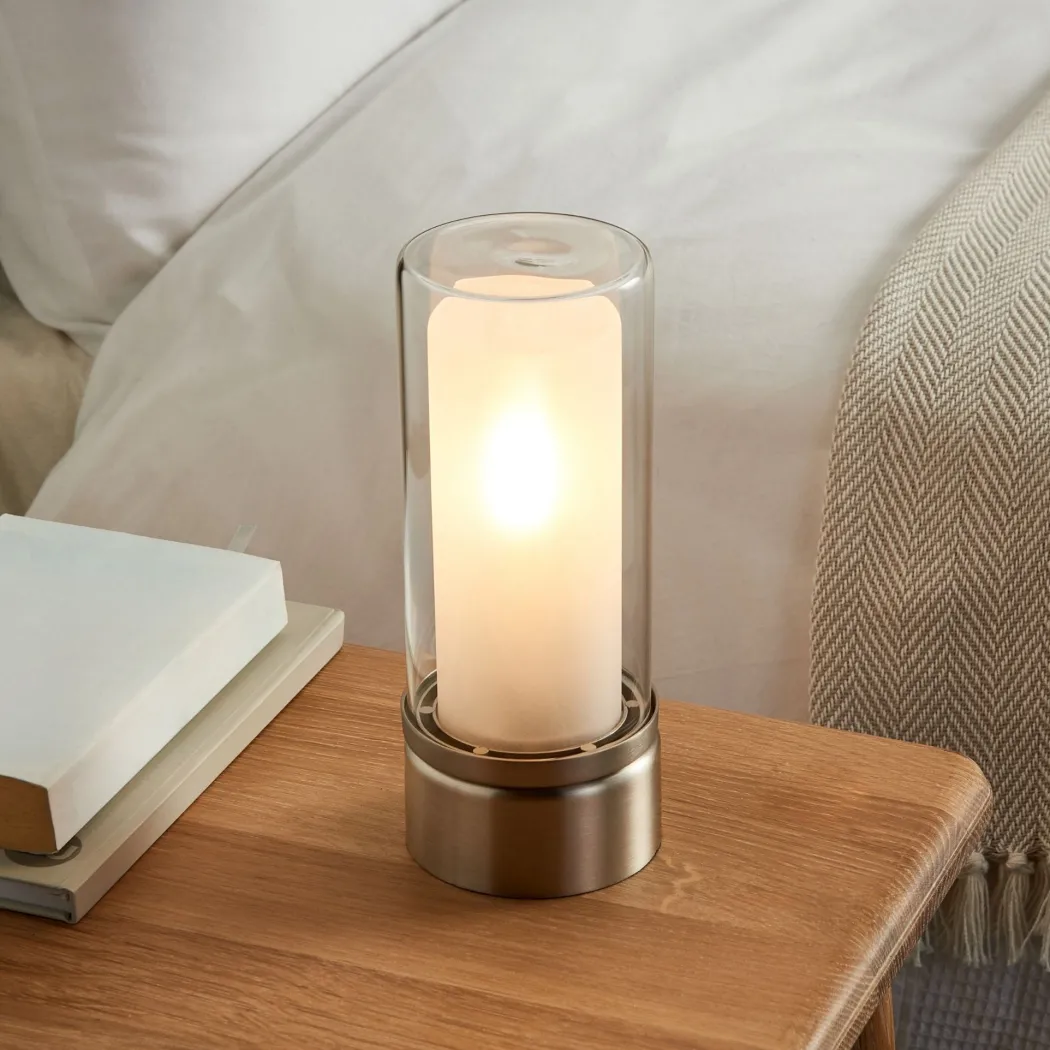 Chepstow Silver & Glass Touch Table Lamp