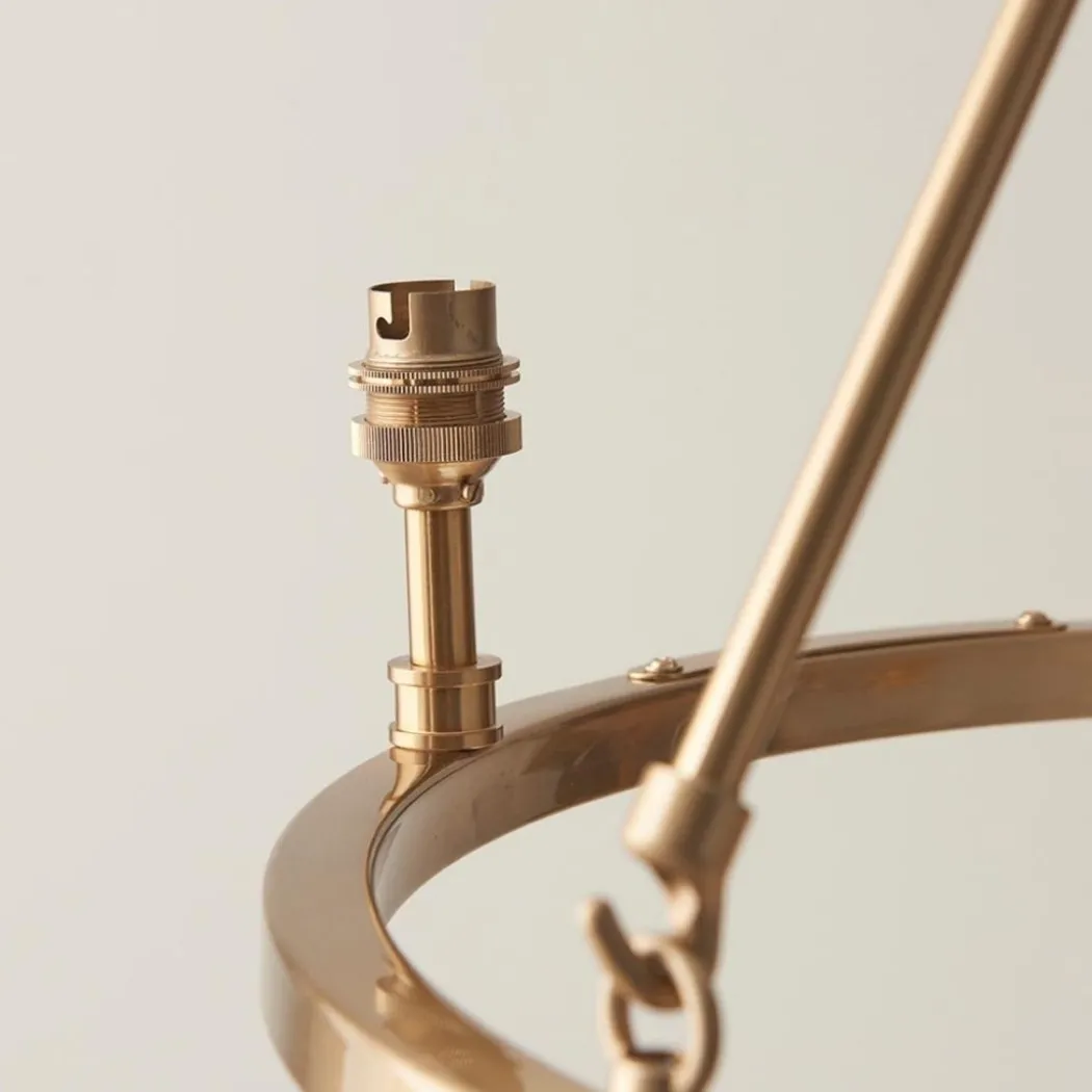 Chester & Zigzag 3 Light Brass Pendant Ceiling Light