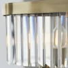 Chesterfield 4 Light Antique Brass & Crystal Ceiling Pendant Bar