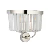Chesterfield 2 Light Nickel & Crystal Wall Light