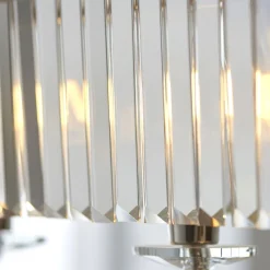 Chesterfield 4 Light Silver & Crystal Ceiling Pendant Bar