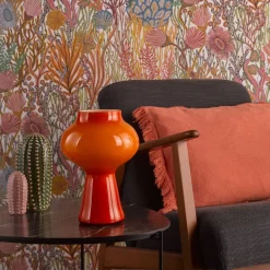 Chrissy Orange Glass Table Lamp