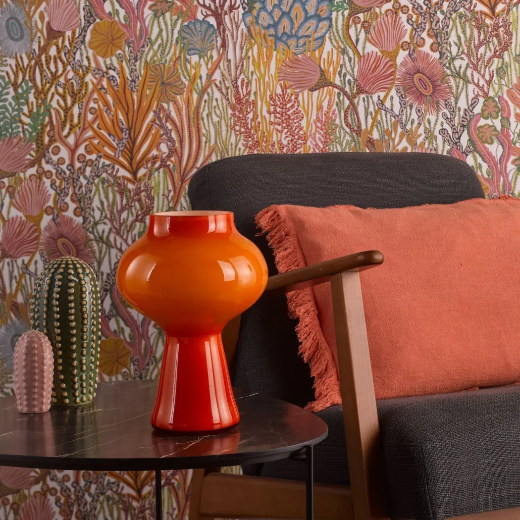Chrissy Orange Glass Table Lamp