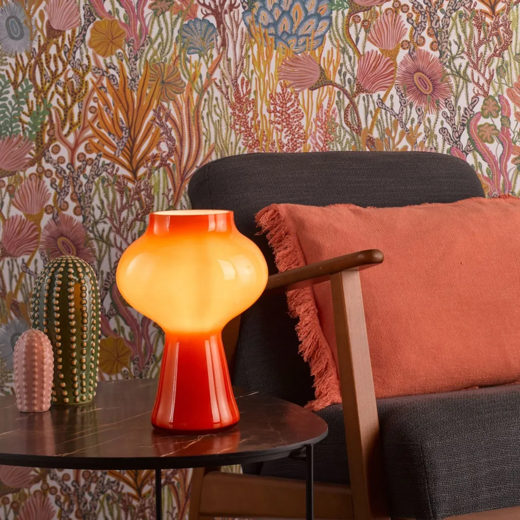 Chrissy Orange Glass Table Lamp