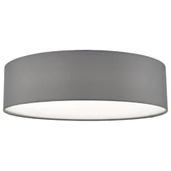 Cierro Grey Drum 4 Light Flush Ceiling Light with Diffuser