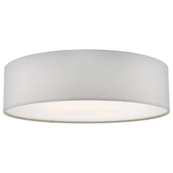 Cierro Ivory Drum 4 Light Semi Flush Ceiling Light with Diffuser