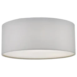 Cierro Ivory Drum 3 Light Semi Flush Ceiling Light with Diffuser