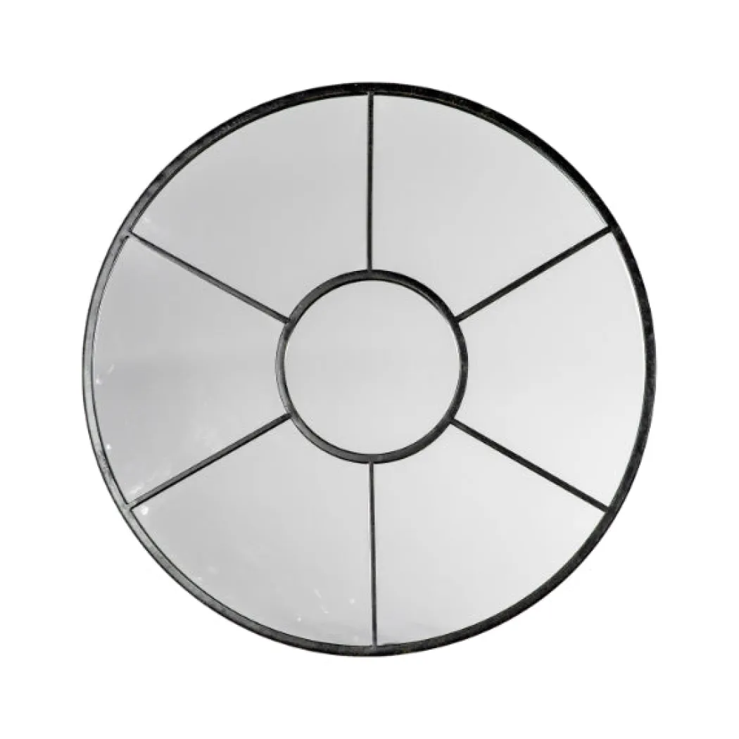 Cilnton Round Mirror Black 60x60cm