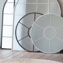 Cilnton Round Mirror Black 60x60cm