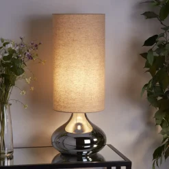 Cissy Dark Smokey Glass Table Lamp
