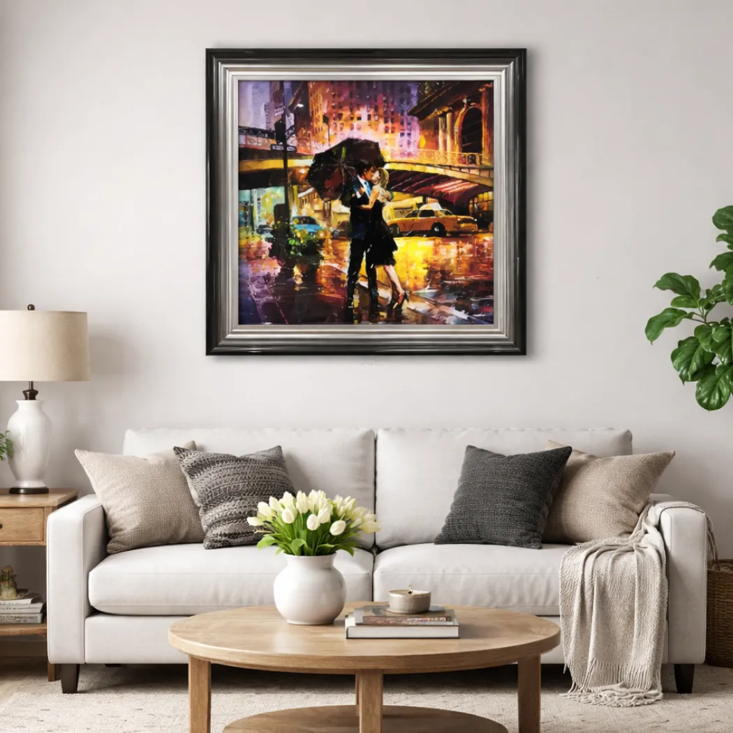 City Couple Large Framed Wall Art