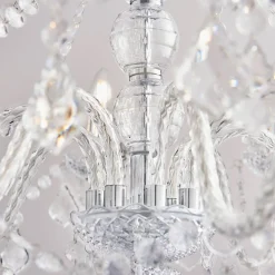 Clarence 8 Light Clear & Chrome Chandelier Ceiling Light