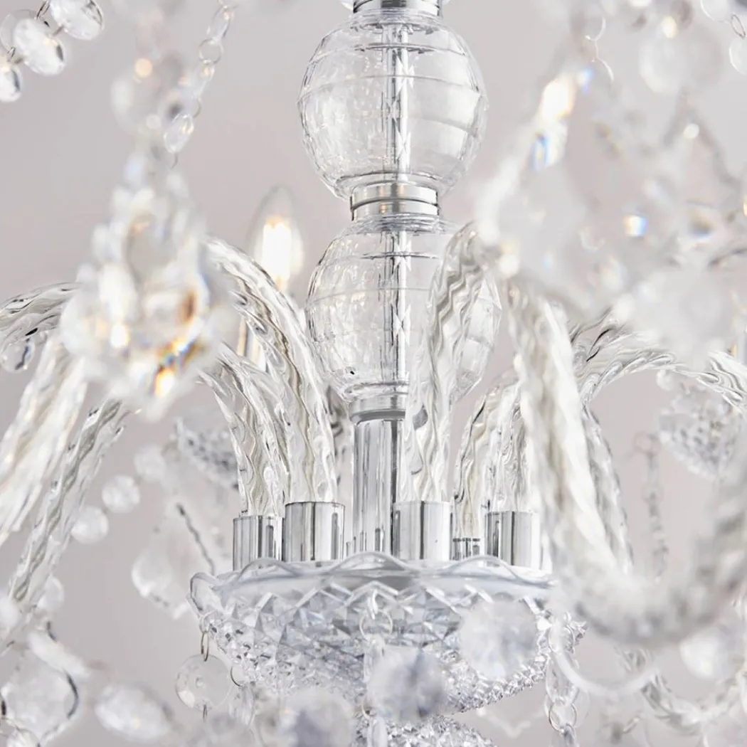 Clarence 8 Light Clear & Chrome Chandelier Ceiling Light