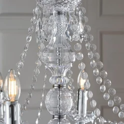 Clarence 8 Light Clear & Chrome Chandelier Ceiling Light