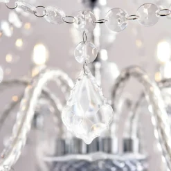Clarence 8 Light Clear & Chrome Chandelier Ceiling Light