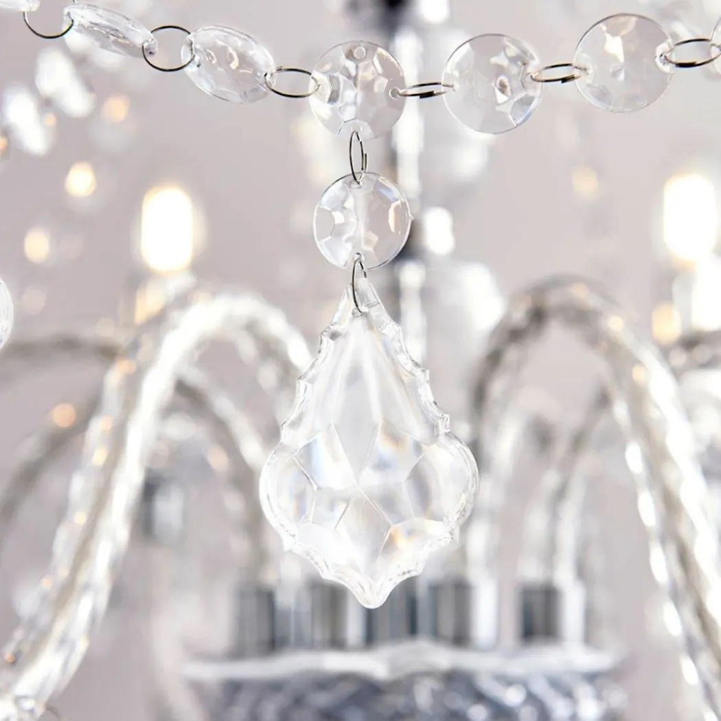 Clarence 8 Light Clear & Chrome Chandelier Ceiling Light