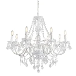 Clarence 8 Light Clear & Chrome Chandelier Ceiling Light