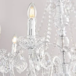 Clarence 8 Light Clear & Chrome Chandelier Ceiling Light