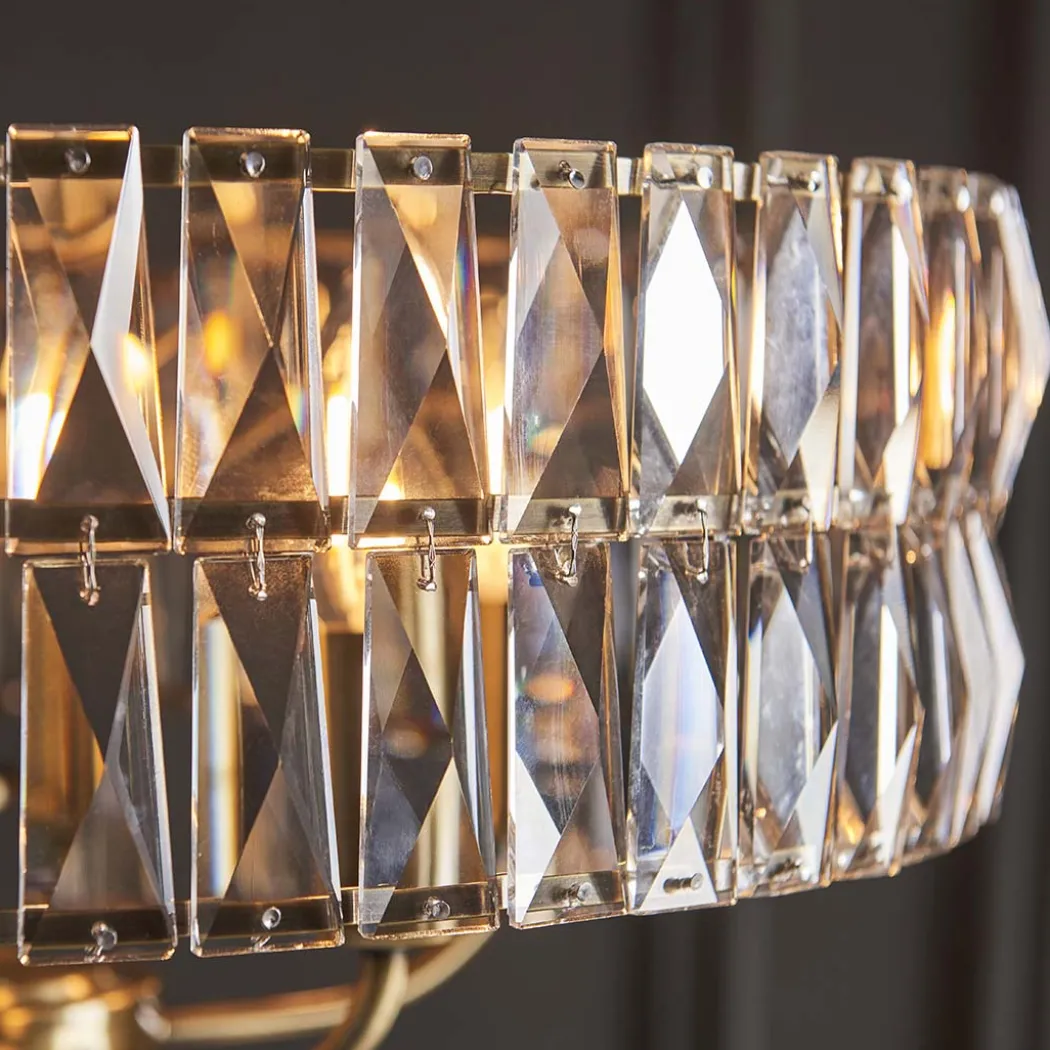 Clifton 5 Light Antique Brass Pendant Ceiling Light