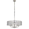 Clifton 5 Light Nickel & Crystal Pendant Ceiling Light