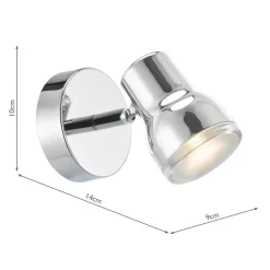 Clint Bathroom Wall Spotlight Polished Chrome IP44