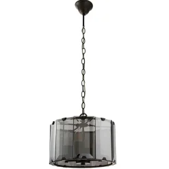 Clooney 4 Light Smoked Glass Pendant Ceiling Light