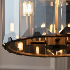 Clooney 4 Light Smoked Glass Pendant Ceiling Light