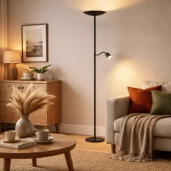 Conivarino 2 Light Black LED Floor Lamp