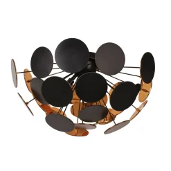 Copperhead Black and Copper Semi Flush Sputnik
