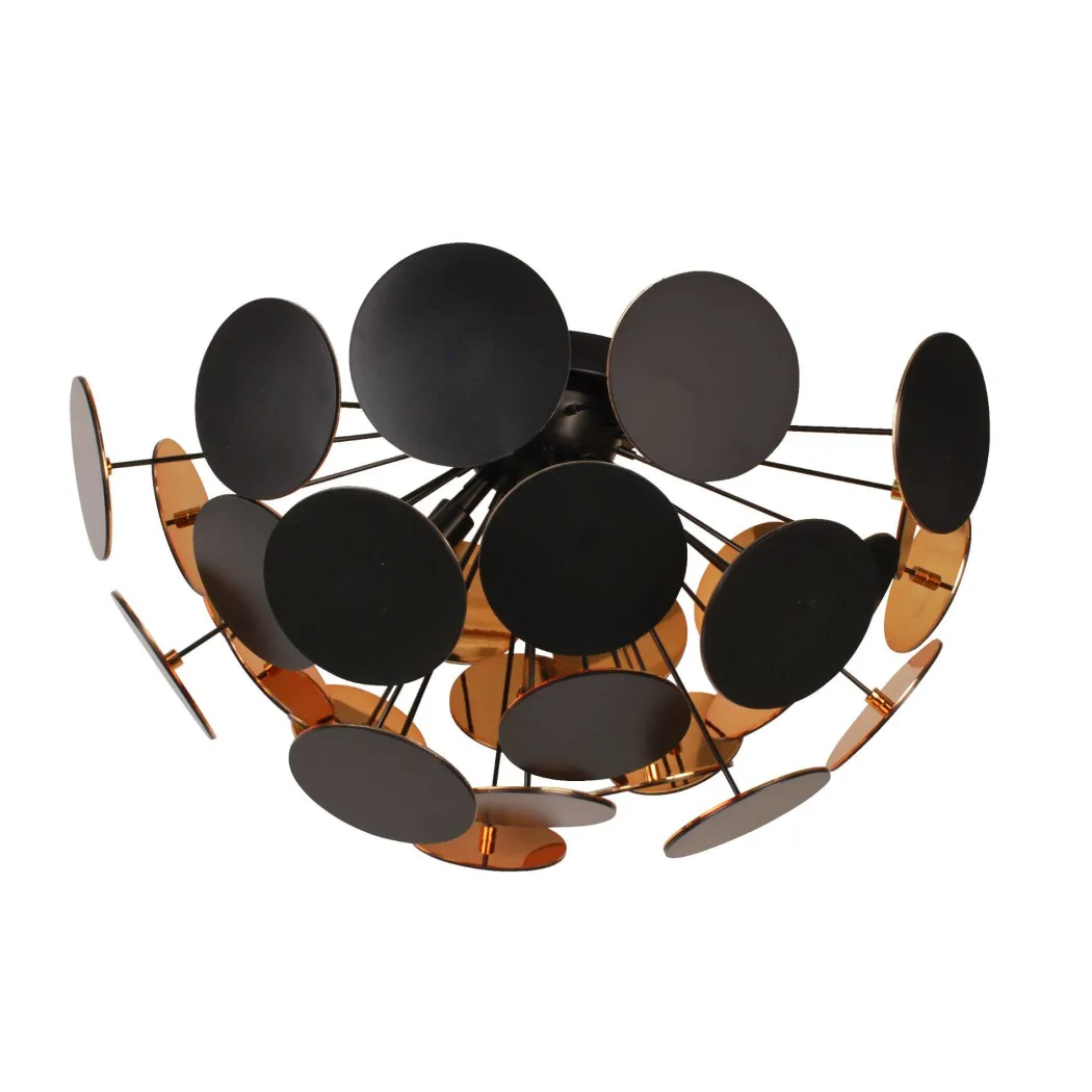 Copperhead Black and Copper Semi Flush Sputnik