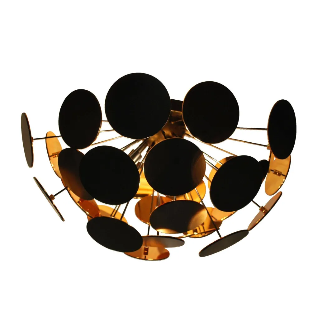 Copperhead Black and Copper Semi Flush Sputnik