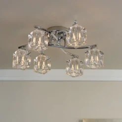 Coraline 6-Light Polished Chrome Semi-Flush Ceiling Light