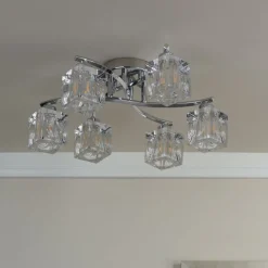 Coraline 6-Light Polished Chrome Semi-Flush Ceiling Light