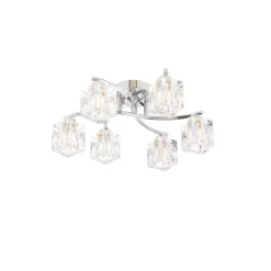 Coraline 6-Light Polished Chrome Semi-Flush Ceiling Light