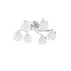 Coraline 6-Light Polished Chrome Semi-Flush Ceiling Light