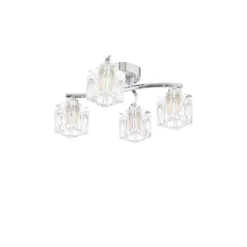 Coraline 4-Light Polished Chrome Semi-Flush Ceiling Light