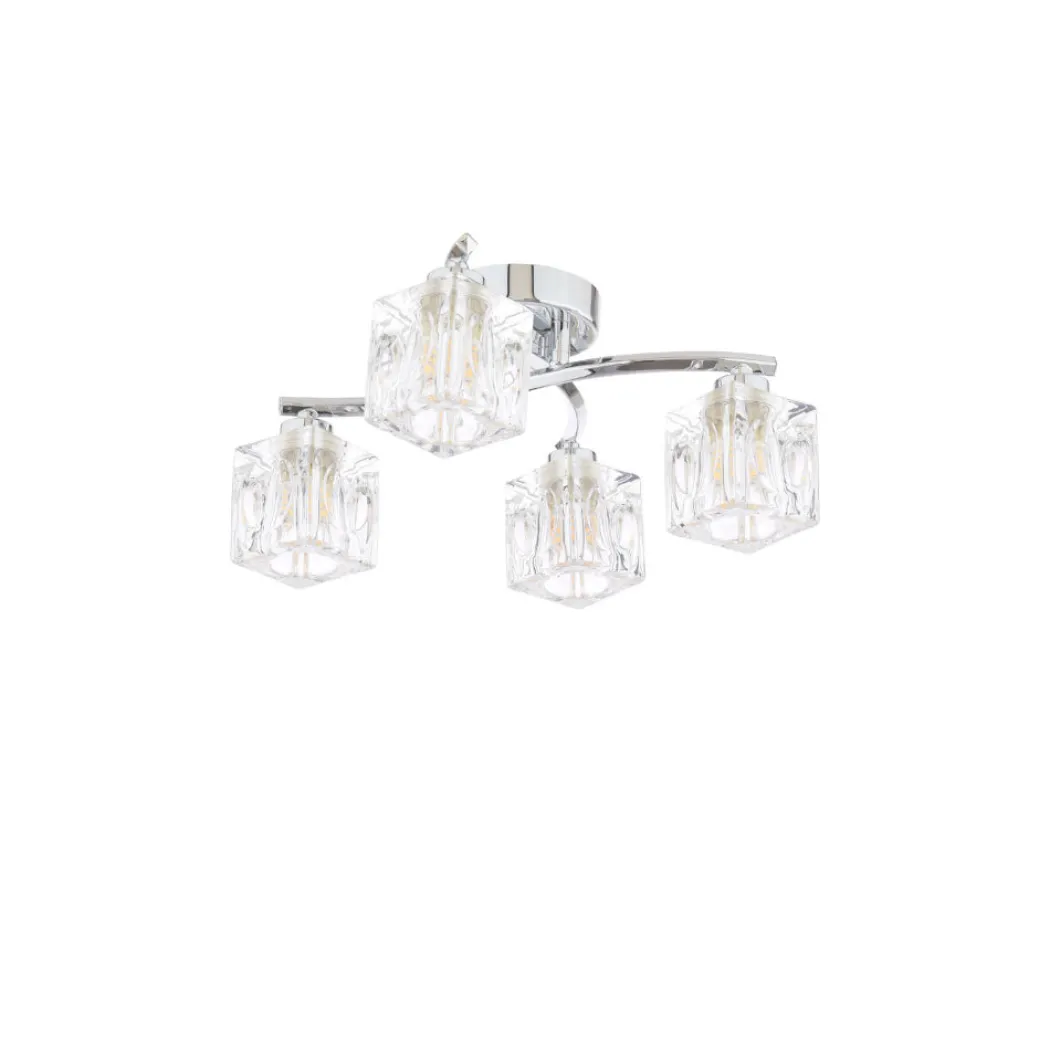 Coraline 4-Light Polished Chrome Semi-Flush Ceiling Light