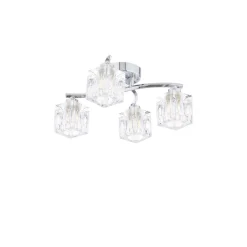Coraline 4-Light Polished Chrome Semi-Flush Ceiling Light