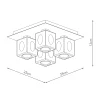 Coraline 4-Light Polished Chrome Flush Ceiling Light