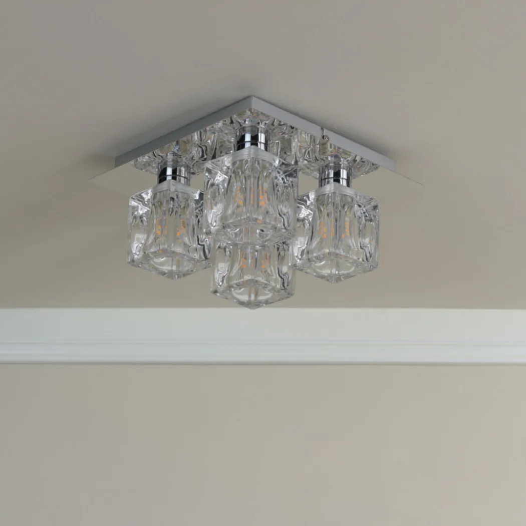 Coraline 4-Light Polished Chrome Flush Ceiling Light