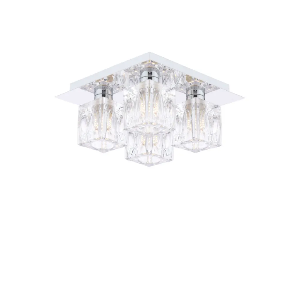 Coraline 4-Light Polished Chrome Flush Ceiling Light
