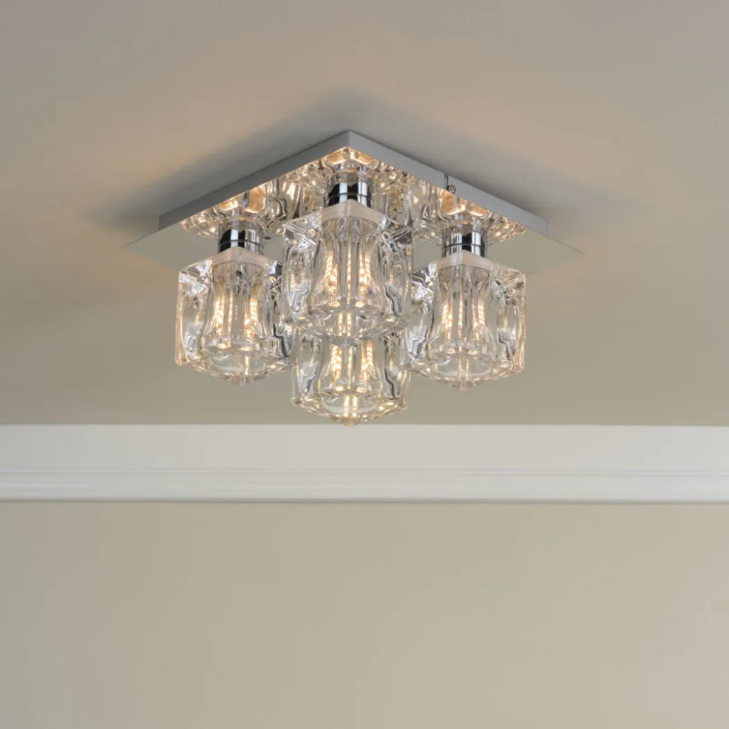 Coraline 4-Light Polished Chrome Flush Ceiling Light