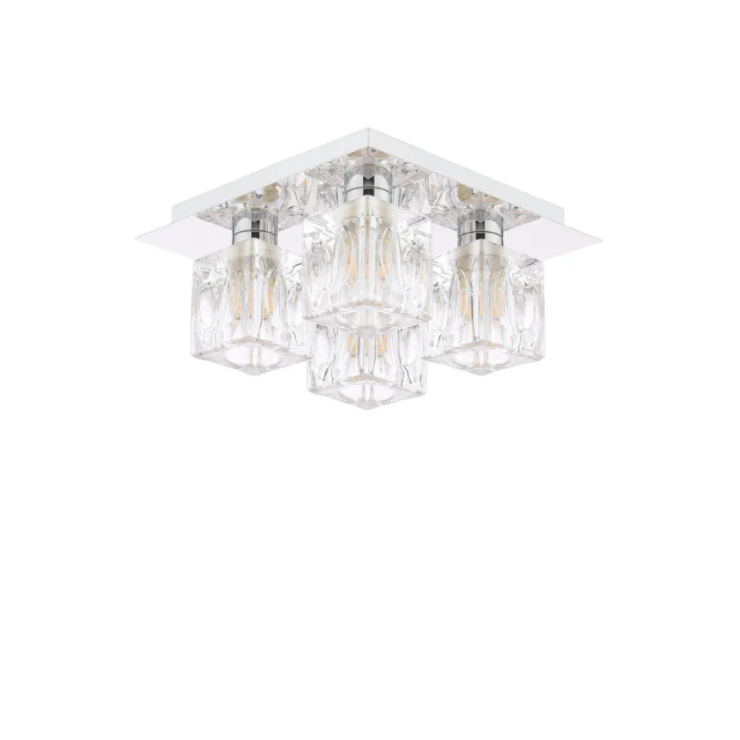 Coraline 4-Light Polished Chrome Flush Ceiling Light