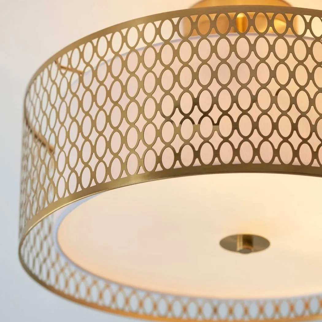 Cordero 3 Light Gold Flush Ceiling Light